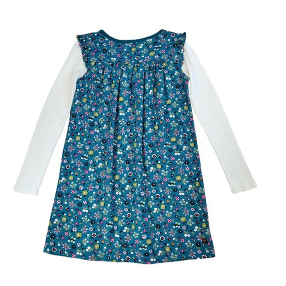 Tea Collection Blue Floral Dress Size 8 - Picture 4 of 5